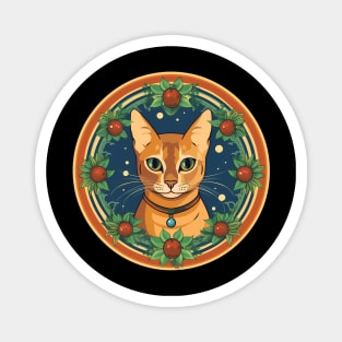Abyssinian Cat Xmas Ornament, Love Cats Magnet